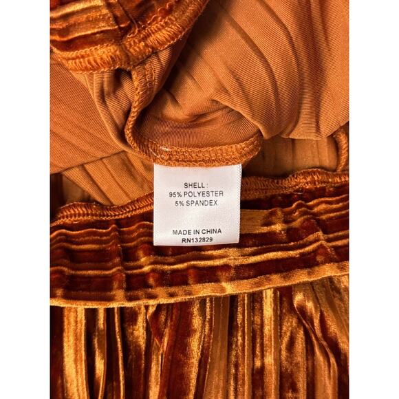 New House of Harlow Pants Small Womens Revolve Accordion Pleat Flowy Velvet - Picture 7 of 7